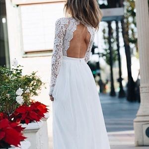 Lulu’s long sleeve wedding/engagement shoot dress